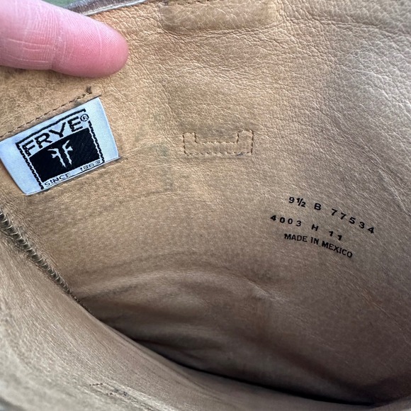 Frye Paige Tall Riding Boots Distressed Taupe Gray Equestrian Size 9.5 Old Money - Picture 9 of 10